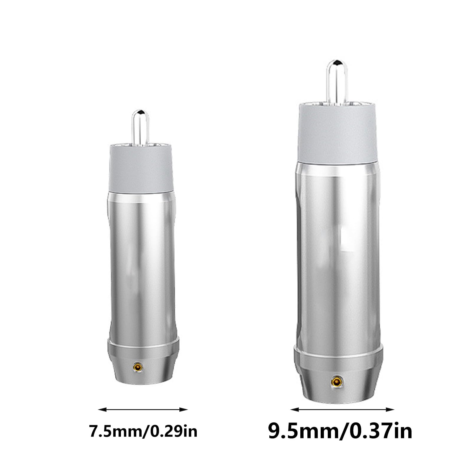 Générique Prises de Musique, câble Coaxial, Adaptateur de Son pour Lecteur de Musique, amplificateurs, fiches de Connexion pour équipement Domestique, câble argenté