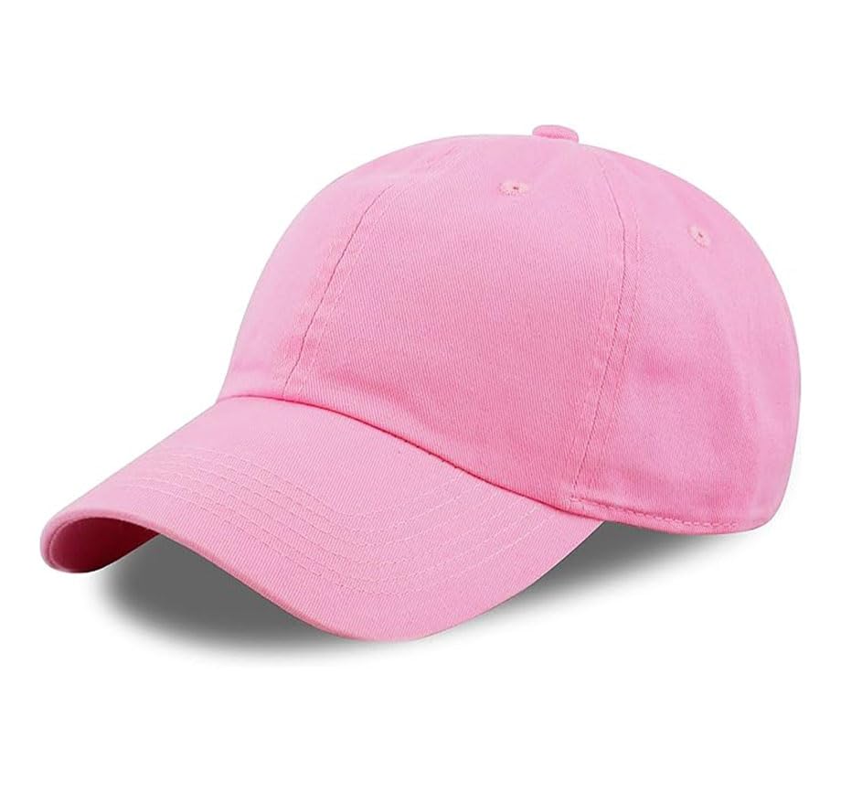 Image of Cotton Baseball Cap Dad Hat - Washed Low Profile Adjustable Hat for Men Women Casual Outdoor Running Golf