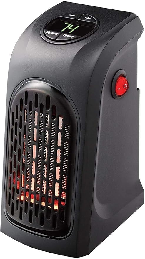 Electric Convector Heater 400W Silent Infrared Room Heater for Bathroom & Bedroom | Energy Efficient Small Indoor Heater with Overheat Protection | Compact Design (Pack of 1)-image-3