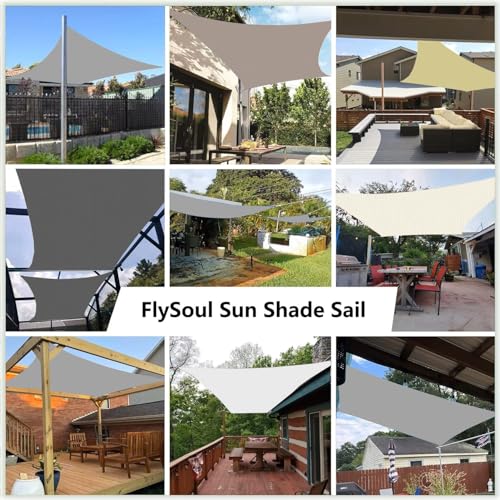 Toldo vela de sombra rectangular protección UV toldos exterior terraza jardín 1.4x2M 8