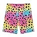Sletend Color Leopard Print Girls’ Comfy Lined Shorts Lightweight & Skin-Friendly Cotton for All-Day Comfort Ideal for Travel Beach or Home Lounging Toddler Sizes