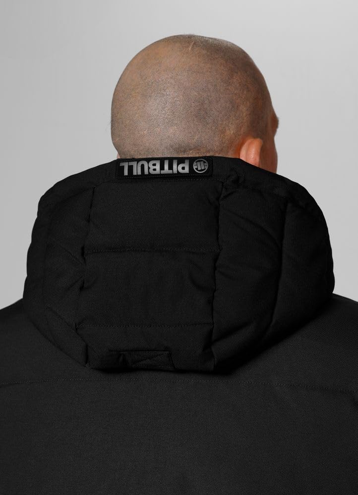 PITBULL Herren Stepp-Winterjacke mit abnehmbarer Kapuze Männliche Winter Jacke mit Kapuze Patton Rip-Stop Gewebe Winterjacke
