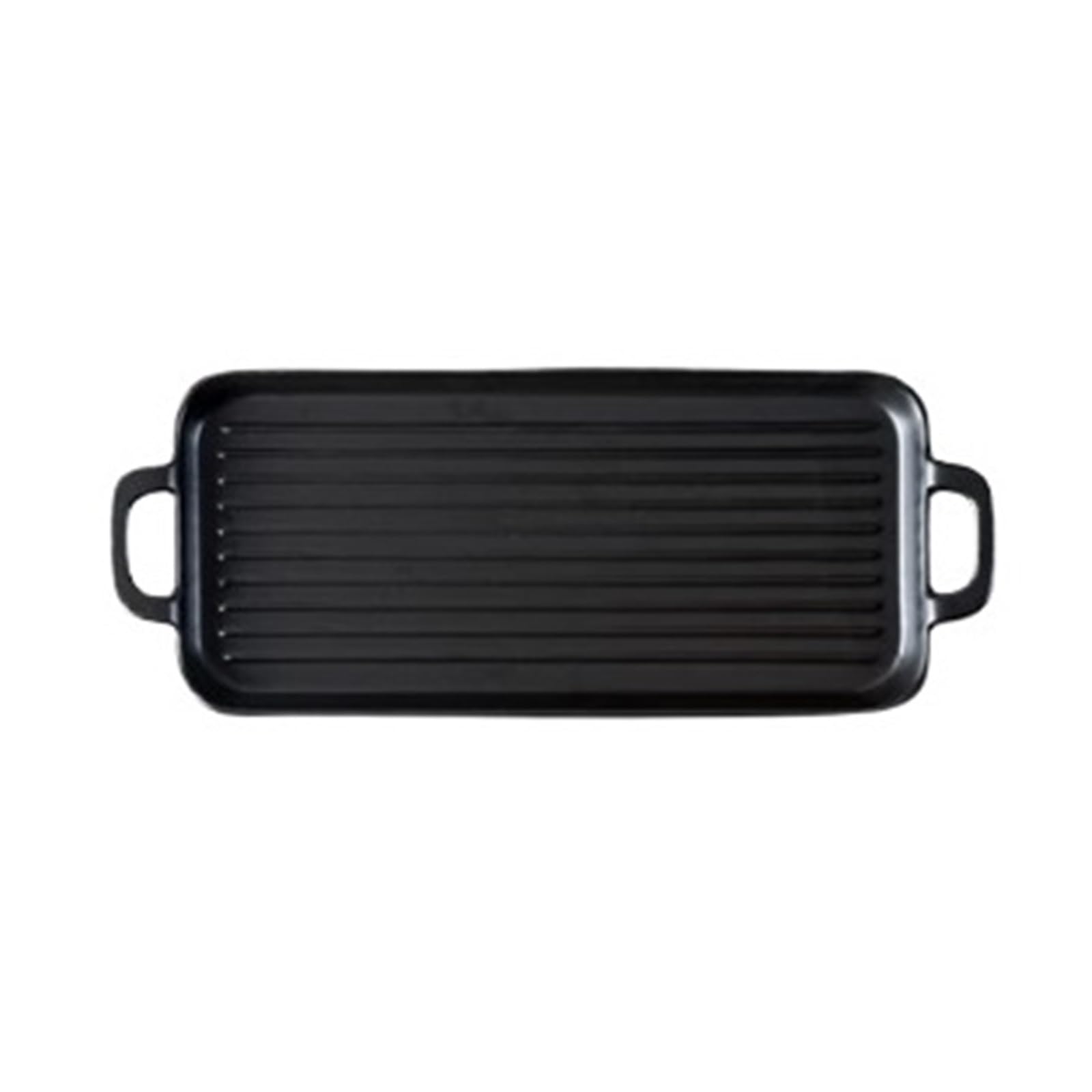 Dh2yjnbf3 Baking Dish Vertical-Striped Ceramic Baking Dish With Two Handles Casserole Dish for Oven(Black,Small)