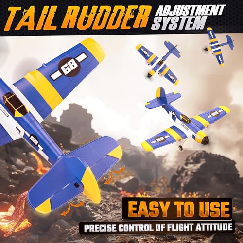 BEZGAR HQ089 RC Plane, Drones for Kids, 6-axis Gyro Remote Control Airplane, RC Helicopter, Easy Control for Beginners Toys with Colorful LED Navigation Lights - Image 8