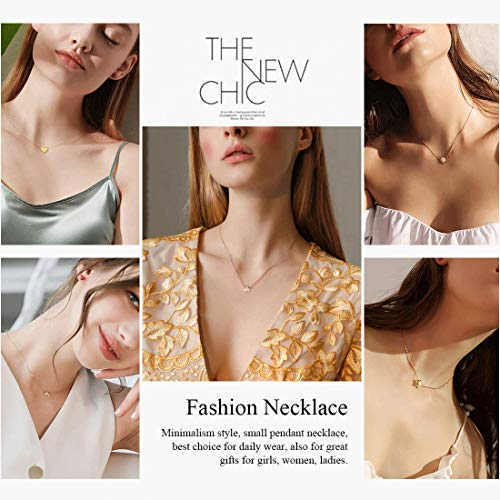 ChicSilver Delicate Heart/Crescent Moon/Star Necklace for Women 40+5cm(Extended) Rolo Chain 925 Sterling Silver/Gold/Rose Gold Plated Engravable Minimalist Jewelry(with Gift Box) - Image 3