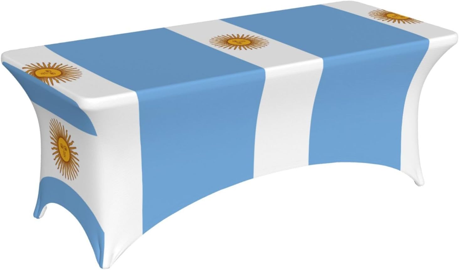 Argentine Flag Print Table Cover Rectangular Tablecloth for 6-Foot Tables for Wedding Banquets Outdoor