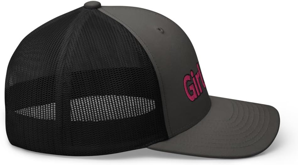 NG Pink Girl Dad Curved Bill Trucker Hat Mid Crown Adjustable Father Gift Daughter Dad Cap