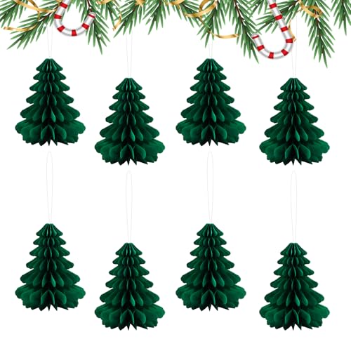 DXLing 8 Stück Papierbaum Matt Grün 3D Wabenpapier...