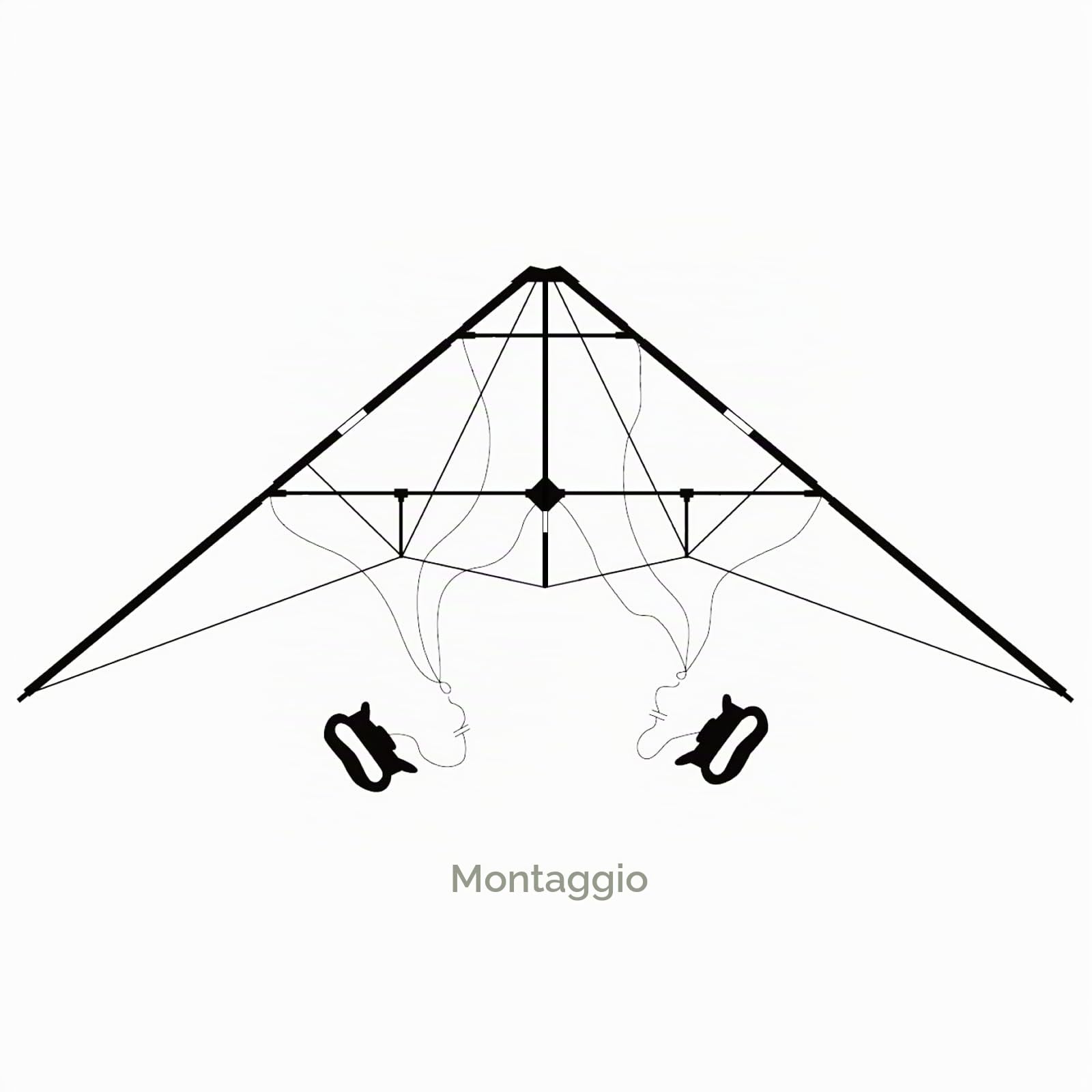 Touch the sky Aquilone Acrobatico a Doppia Linea per Bambini e Adulti, Facile da Volare, Design Della Struttura Unico, Eccellenti Giochi All'aperto e Giocattoli di Attività, Adatto ai Principianti.