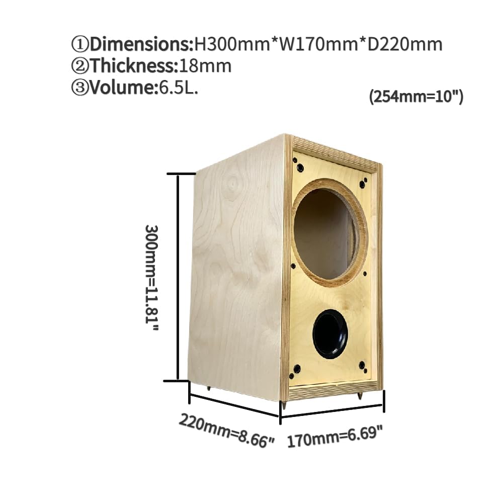 Handgefertigter 1 Paar 10,2 cm großer Lautsprecher mit vollständiger Reichweite, leerer Lautsprechergehäuse, Heimsystem, offenes Panel, Schallwand, Aktivität, Birkensperrholz, leere Schrankbox (Holz)