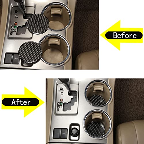 Adorno portavasos fibra de carbono para Toyota Highlander 2009-2013 miniatura 2