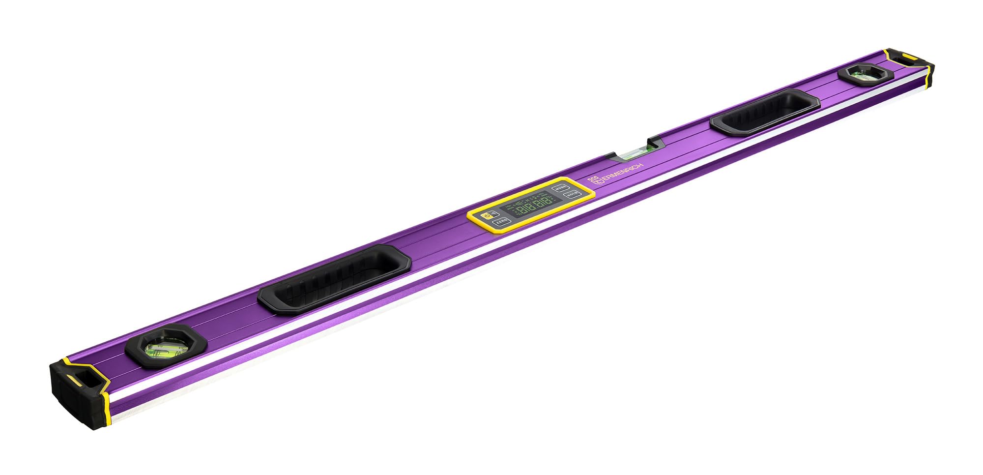 Verk LL100 Profesjonalna Poziomica Cyfrowa Kątomierz 0–360° | LCD, Magnetyczny Inklinometr 4x90°, 3 Libelle, Dokładność ±0.2°, Magnetyczny Rowek V, Budowa, Drewno