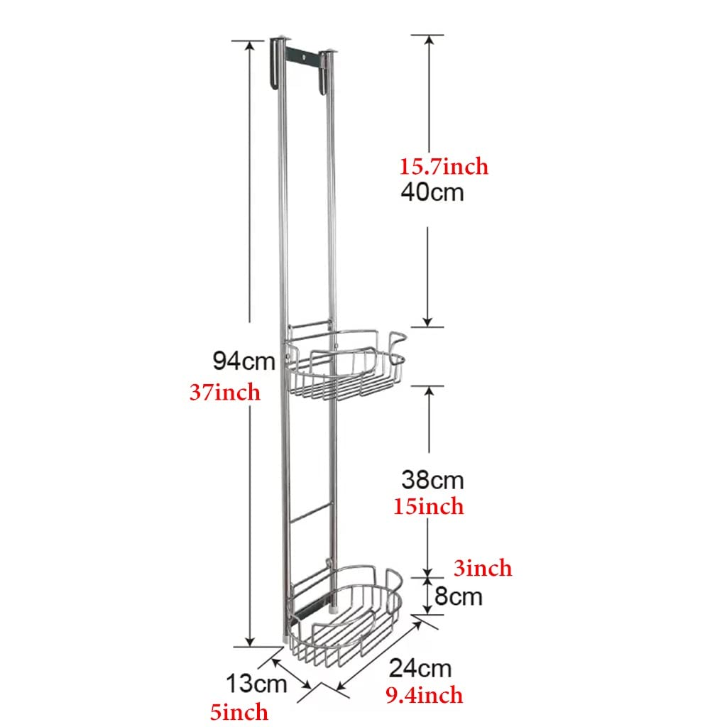 GIZNXBA Estanteria Ducha Colgar Estanteria Baño Acero Inoxidable Estante Organizador De Ducha Colgante Cesta De Almacenamiento Estante, Estantes De Baño