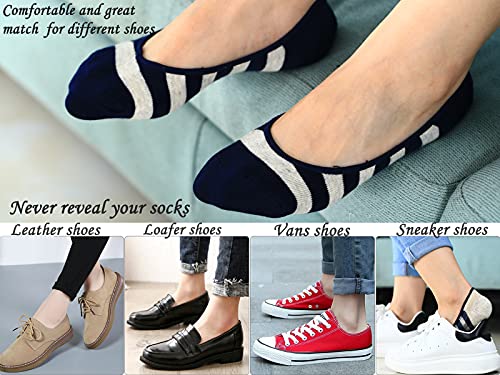 Image of RYI 5-Pack No Show Socks for Women Size 6-9 Ankle Invisible Non-slip Athletic Socks
