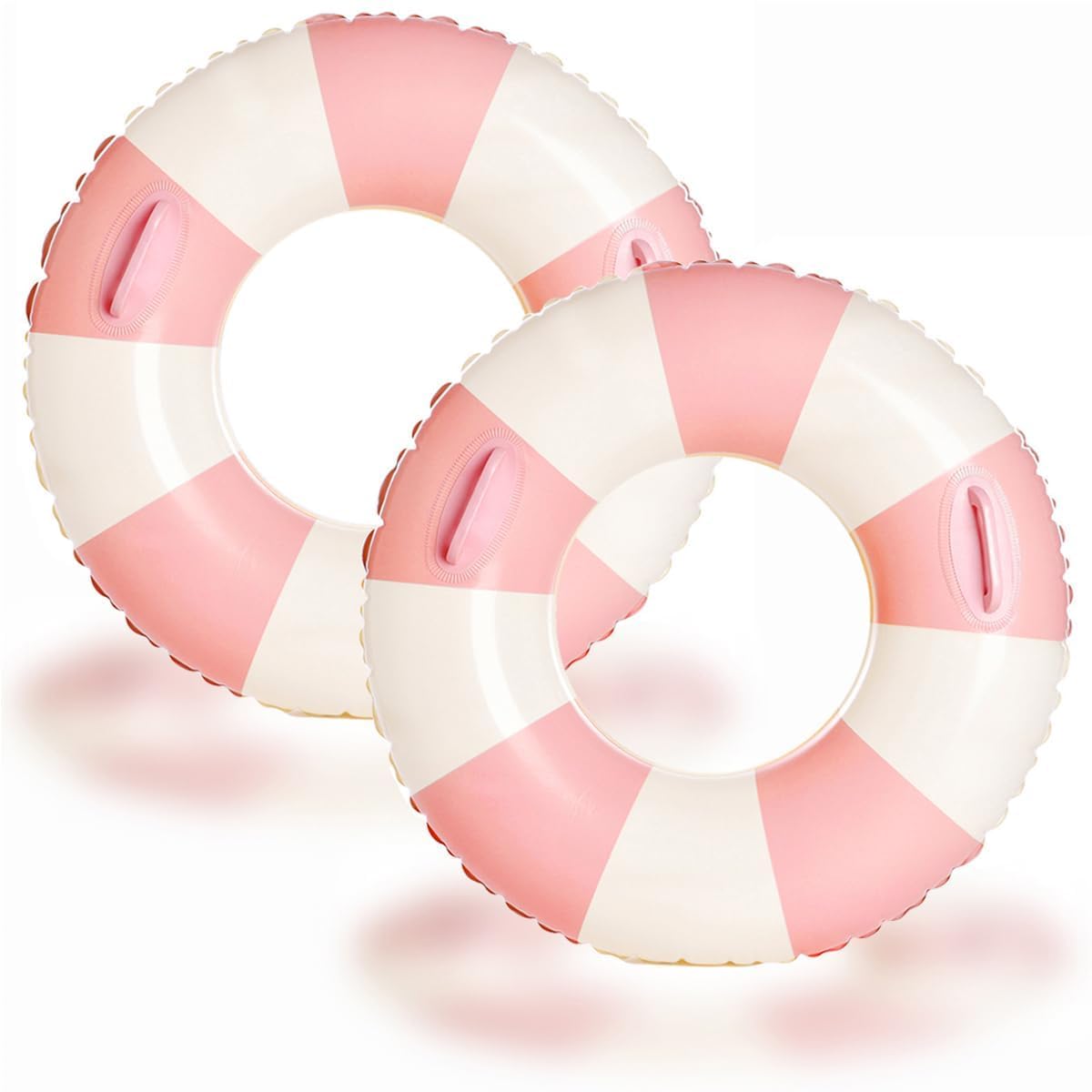 Photo 1 of 2 PCS Large 33 inch Inflatable Pool Floats for Swimming Pool Party Lake Beach Adults - Floaties Pool Tubes Swim Rings Tubes Floaties for Beach Pool Party Decorations (Pink, 100)