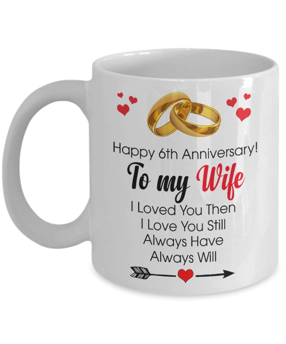 Happy 6th Anniversary Mug Wife Year Wedding Gift Ideas