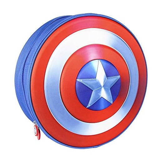 CERDÁ LIFE'S LITTLE MOMENTS - Mochila Infantil Capitan America de The Avengers en 3D - Licencia Oficial Marvel Studios, Azul, 310X310X100mm