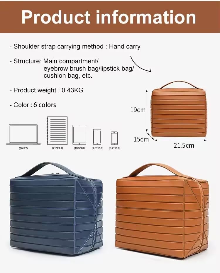 Image of Handcuffs Toiletry Kit Bag | PU Leather Travel Cosmetic Bag for Women & Men | Hanging Makeup Pouch Organizer for Unisex Grooming | Easy to Carry Toiletries & Accessories | Organizer Bag (Blue)