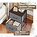 WLIVE Nightstand, 2 Drawer Dresser for Bedroom, Small Dresser with 2 Drawers, Bedside Furniture, Night Stand, End Table with Fabric Bins for Bedroom, Closet, Entryway, College Dorm, Dark Grey