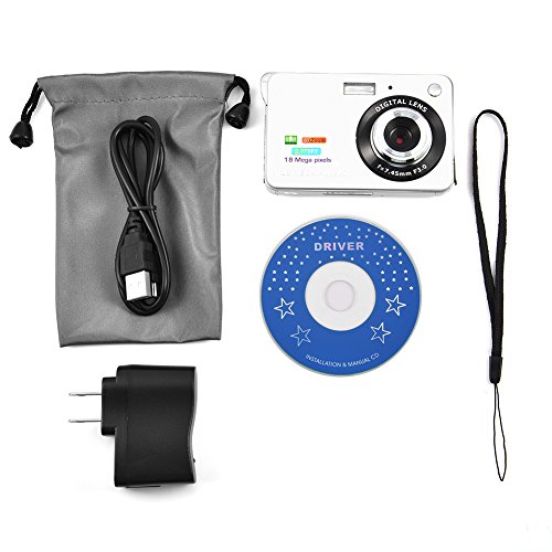 Câmera, Câmera Digital 2,7 polegadas LCD 8X Zoom 720P Resolução para Viagem para Festa em Casa(Prata