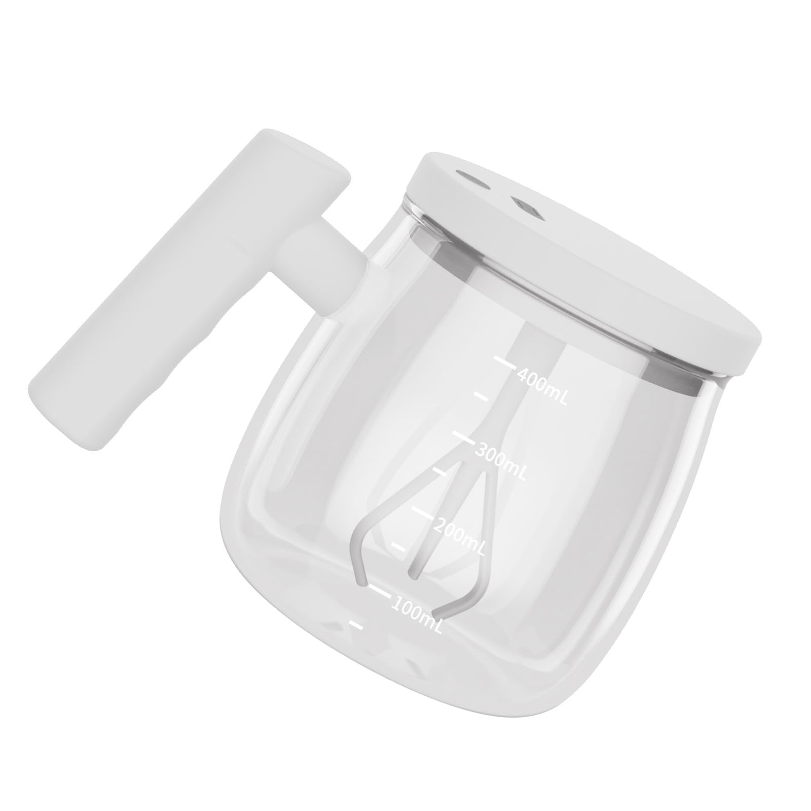 Uqezagpa Multicolor Automatic Stirring Coffee Mug Battery Powered Glass Electric Mixing Cup 400Ml Auto Mixer For Home And Use Automatic Drink Mixer