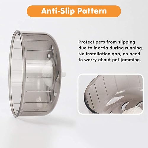 Miniatura 5 de Rueda de carreras de hámster, rueda de hámster de 5.1 in, rueda pequeña de hámster para mascotas, juguete de carreras de plástico silencioso para