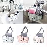 waschbecken badezimmer maße Material: TPR + ABS Waschbecken Regal Seife Schwamm Abfluss Rack Bad Halter Küche Lagerung Saugnapf Küche Veranstalter Waschbecken Küche Zubehör Waschen (Color : Pink)