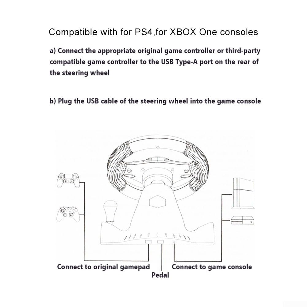 Juego increíblemente realista con nuestro volante compatible con USB que se adapta perfectamente a todas las consolas principales, incluyendo Switch y Xbox Series X (4 en 1)