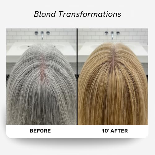 Image of Polar Hair Dye Shampoo | Blonde Hair Dye Color Shampoo for Gray Coverage | Blonde hair dye shampoo for gray hair coverage; golden tone color shampoo, semi-permanent wash, quick application, 6.76 fl oz