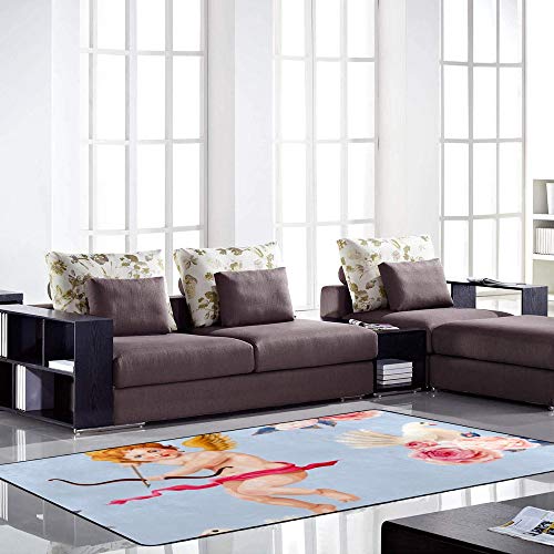 Tapis de grande taille salon chambre en microfibre à poils longs - 4