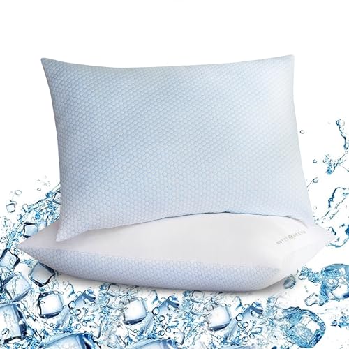 Image of Hotel Grand Cooling Soft Low‑Profile Pillow Queen Size Set of 2