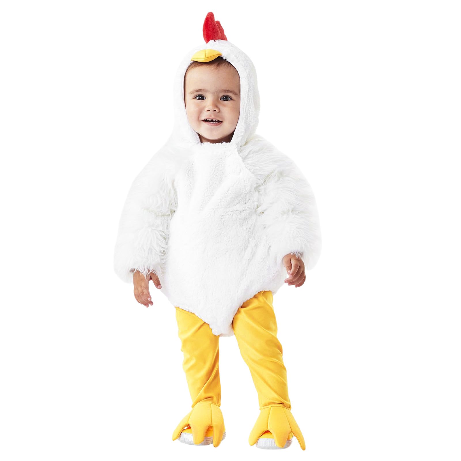 Costumi Carnevalle Neonati Completo di Pulcino Tutina Pagliacetto Bambino Neonata Unisex Costume da Pulcino per Bebè per Neonati Taglia 3-24 Mesi Animali, Gallina, Galllo, Pollo (White-A, 2-3 Years)