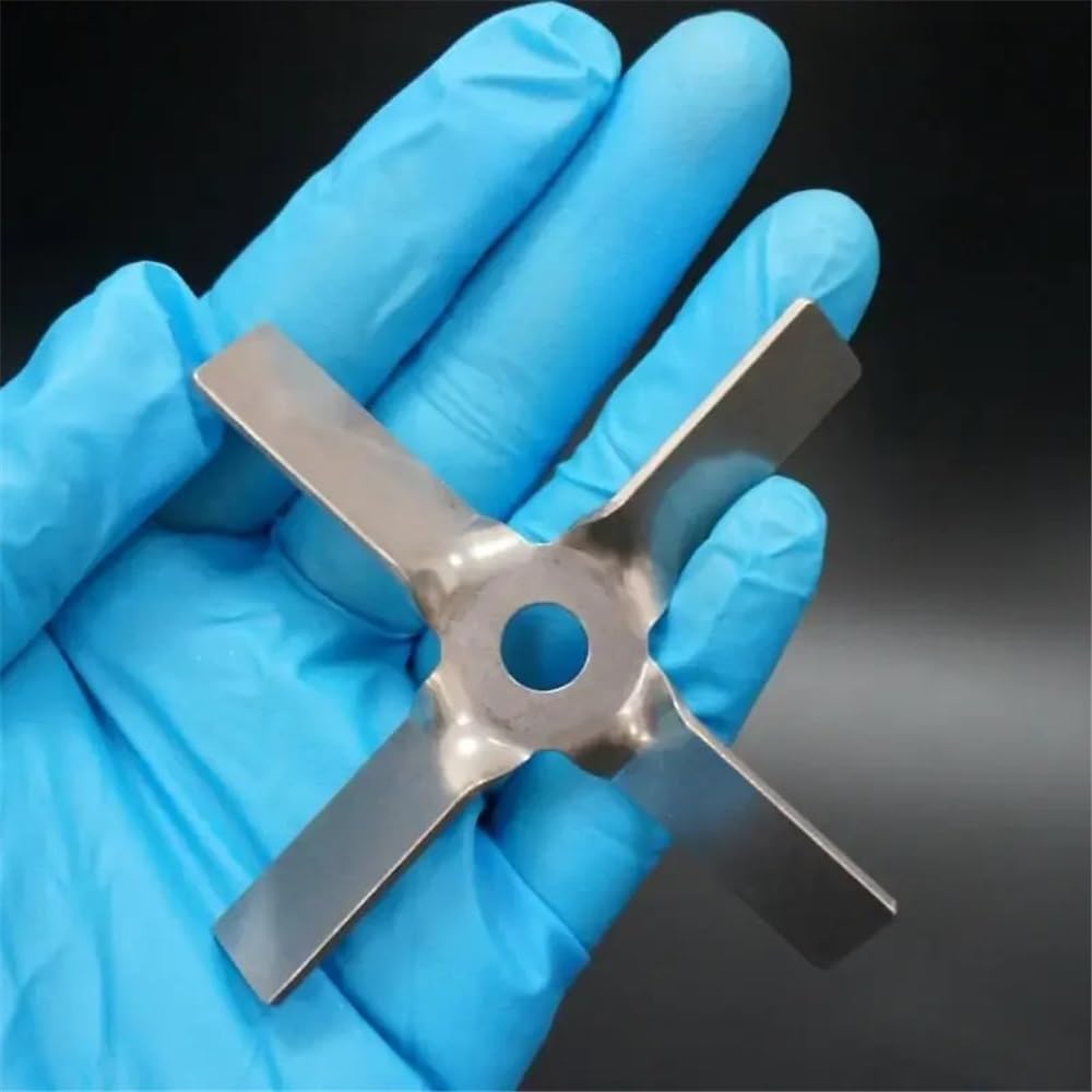 Mieszanie taśmowe ze stali nierdzewnej, Zestaw dyspersyjny mieszadła laboratoryjnego ze stali nierdzewnej z ostrzami 45 stopni 40-120 mm i prętem 200-500(9cm blade angle 30)