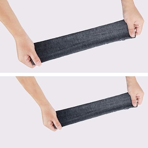 Miniatura 5 de Guantes largos unisex sin dedos para mujer, calentadores de brazos, guantes elásticos de punto con agujero para el pulgar