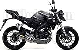51513PK ARROW TUBO DE ESCAPE HOMOLOGADO THUNDER CON FONDO CARBY EN TITANIO COMPATIBLE CON YAMAHA MT 125 2014 14 2015 15 51513PK