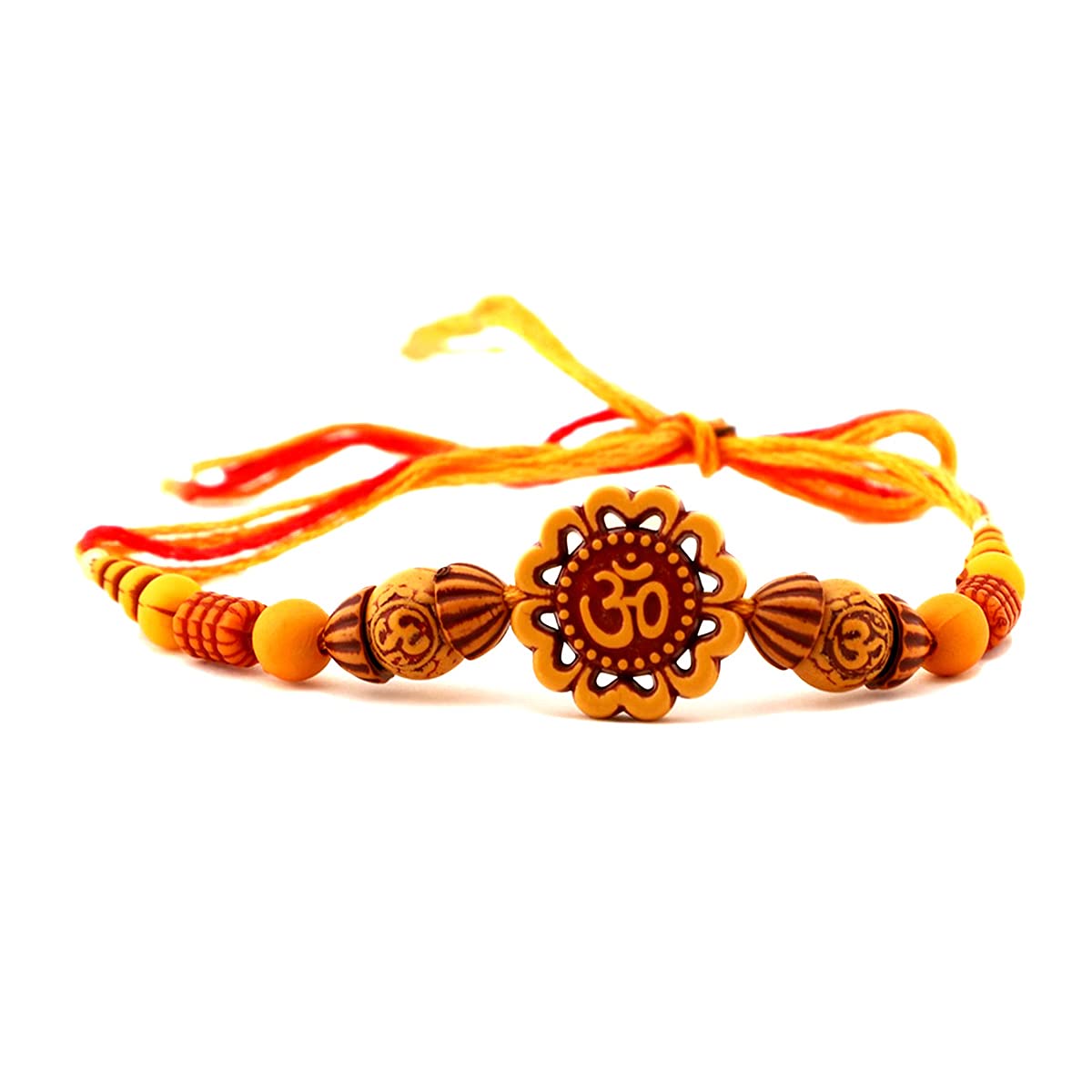 Riddhika Ventures Ravishing Gold Plated Meenakari OM and Peacock Rakhi (Set of 2) (Bracelet) Roli Chawal,Greeting Card and One Religious Keychain (I1) (B08BLXCSNS) Amazon Price History, Amazon Price Tracker