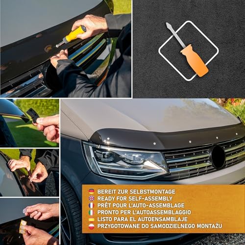 Déflecteur de capot VW Amarok 2023+ évite les impacts de gravillons sur l'ABS