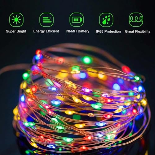Image of Pack of 5 / 3Mtr / 30 LED's Battery Operated Magic Multi Fairy String /Strip Light with Copper Wire for DIY Lights for Festival, Indoor /Outdoor, Home Decoration (M /Fairy String Light)