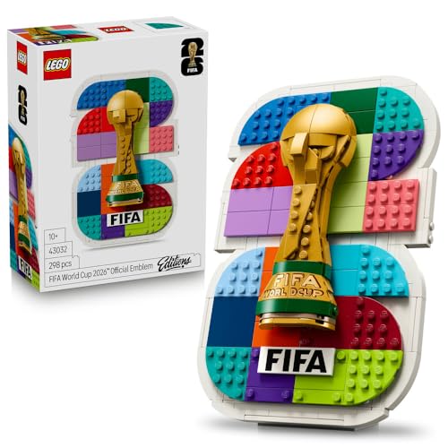 LEGO Editions FIFA World Cup 2026 Official Emblem Toy - 3D Display Model Kit w/Trophy - DIY Kids Room Decor - Gift for 10+ Year Old Boys Girls & Adult Sports Fans - 43032(Amazon Exclusive)