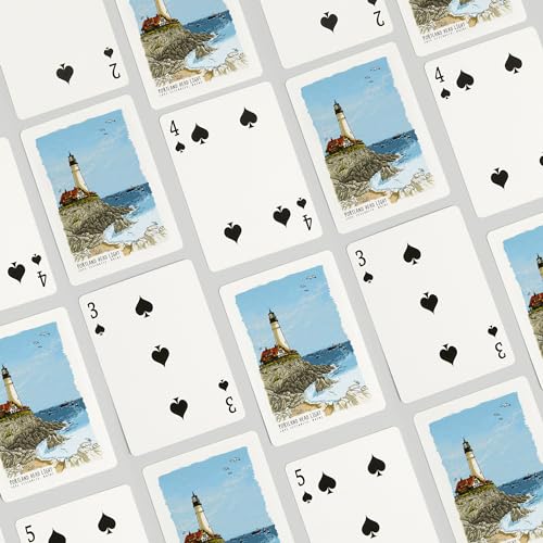 Lantern Press Portland Head Lighthouse, Naipes Poker 52 miniatura 4
