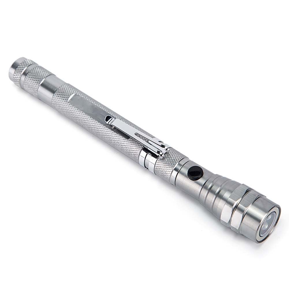 ECOSKY Flexible Torch with Pocket Clip for Medical Students and Doctors Use Torch | Telescopic Magnet Stick with Flashlight | (Silver, 10 cm)-image-10