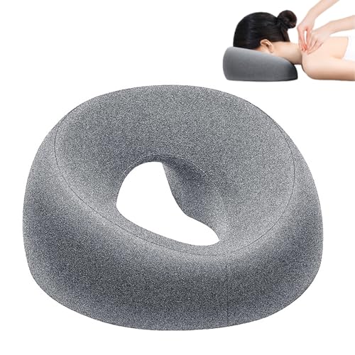 Zyiphor Coussin Massage Visage en Mousse à Mémoire, Oreiller de Massage Facial avec Trou Respirant - Forme U Confortable pour Table de Massage, Spa, Salon de...