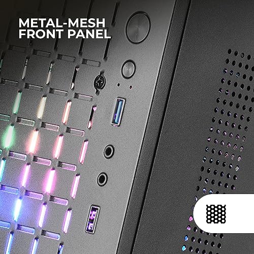 Boîtier gaming ultra-compact MicroATX mini-tour PC gamer avec façade mesh Mars Gaming MC-Core - 2