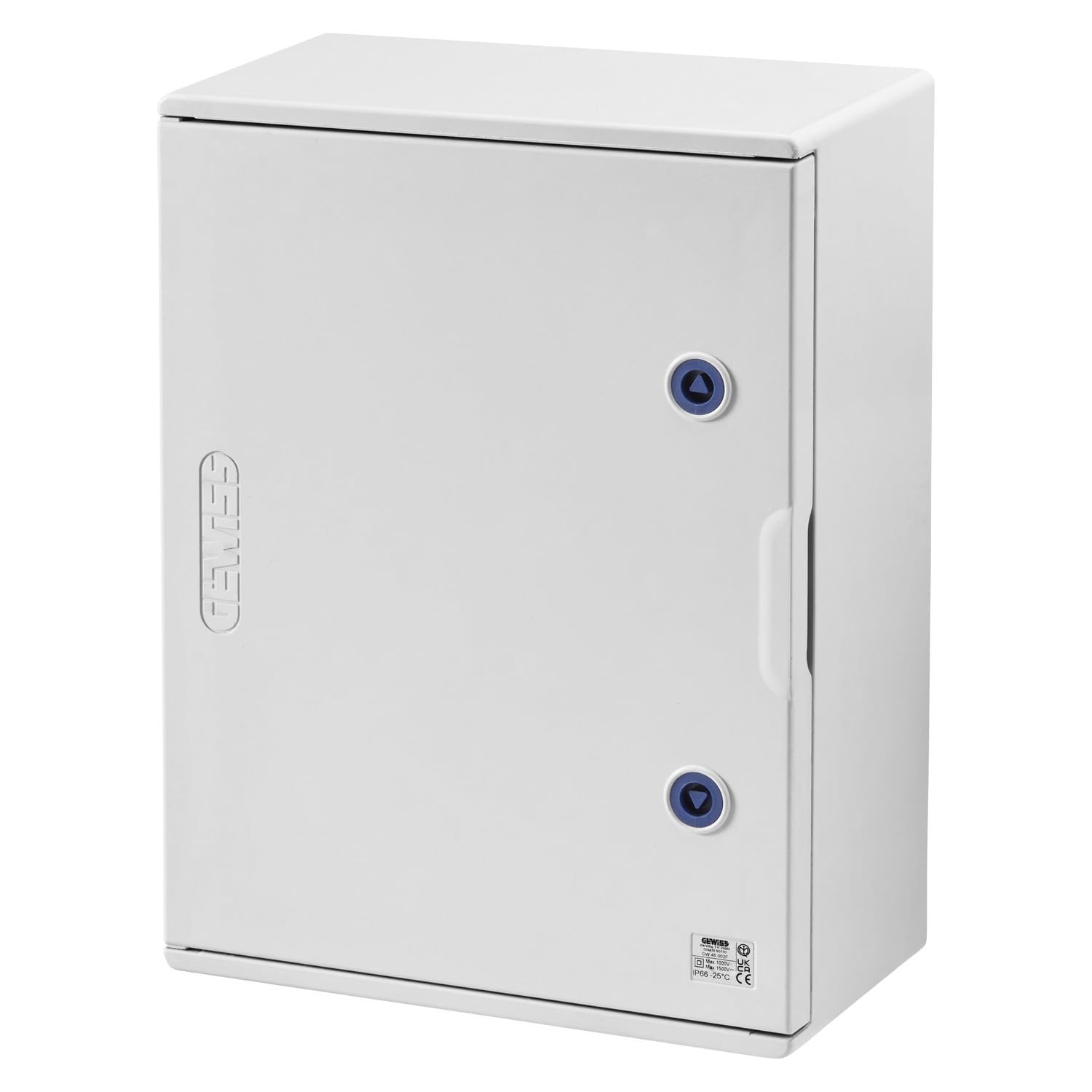 Gewiss Quadro Poliestere Porta Cieca, Munita Serratura, 405X650X200, IP66, Grigio RAL 7035, GW46004F
