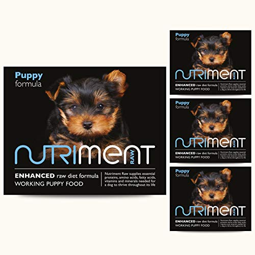 NUTRIMENT ENHANCED RAW DIET WORKING PUPPY Raw Food (10 Tray Starter Pack) Frozen, Complete Premium BARF Diet Wet Puppy food, Gluten-Free, Raw Protein, Digestible, All breeds, Sizes – 5kg