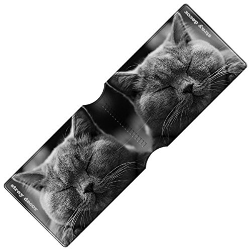 Stray Decor - Funda de abono de transporte  negro Happy Cat talla única