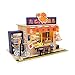 Decdeal DIY Casa de Muñecas de Madera para Bricolaje con Muebles y LED Juguete Creativos para Niños Cumpleaños Fiestas Mini Kit Decoración del Hogar