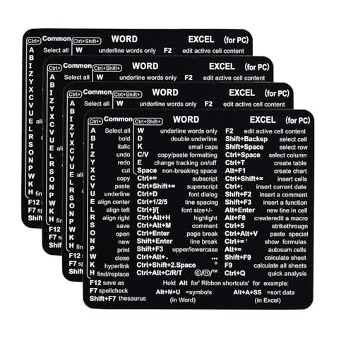 Word & Excel Shortcut Stickers for Keyboard – Microsoft Office