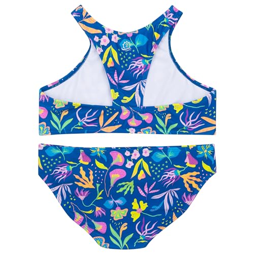 Image of SwimZip Girls' Halter Top and Bikini Bottom 2 Piece Set UPF 50+ Sun Protection