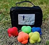 Cintz 3' Reflex Reaction Balls, Speed Agility Training - Set of 5 in a Bag